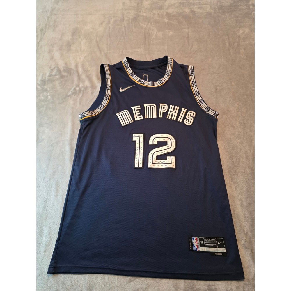 Nike Basketball Jersey Mens 52 Navy Ja Morant Memphis Grizzlies NBA 75th Icon